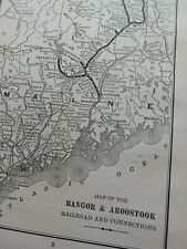 1901  Train Route Map Report BANGOR & AROOSTOOK RAILROAD Fort Fairfield Maine RR picture