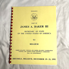 US State Department Booklet Itinerary James Baker Belgium Embassy Visit  1991 picture