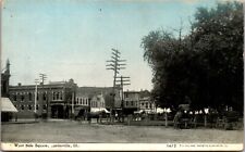 Postcard West Side Square in Carlinville, Illinois picture