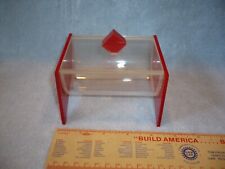 Lucite   Art Deco  dresser trinket box see photos clear and red picture