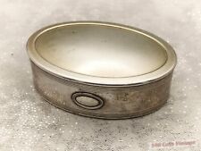 Minimalist Oval Silver Tone Olri Small Vintage Metal Jewellery/Trinket Box-C5 picture