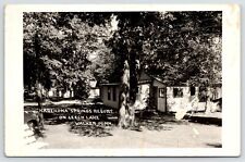 Walker Minnesota~Shade on Cabins of Kabekona Springs Resort c1950 RPPC Postcard  picture