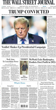 Wall Street Journal Donald Trump Conviction Full Newspaper 5/31/24 WSJ picture