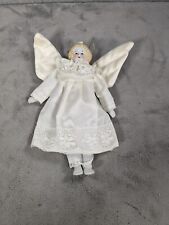 Vintage Porcelain Shabby Chic Angel Christmas Ornament with Clothes picture