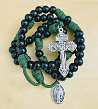Handmade Paracord Rosary, Heavy Duty Rosary Necklace, Paracord Military Rosary picture