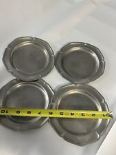 4pcs, Vintage International Pewter 6”small plate Queen Anne classic design picture