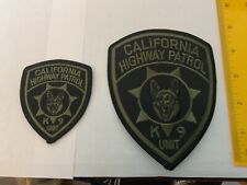 California K-9 Highway Patrol collectable Patch Set 2 pieces New picture