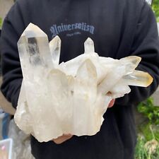 5.1lb Large Natural White Clear Quartz Crystal Cluster Raw Healing Specimen picture