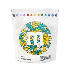 M&M'S 1st Birthday Milk Chocolate Candy 5lbs of Baby-Themed M&M'S in Aqua Yel... picture