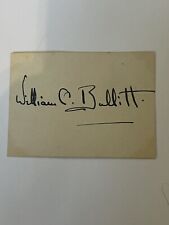 William Bullitt Jr- Signed Vintage Notecard (Diplomat) picture