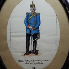 Wilhelm Kaiser German Pickelhaube Dragoon sword portrait german uniform picture picture