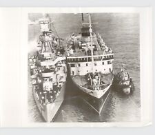 Cruiser Milwaukee Tied to Russian FREIGHTER Molotov SHIPS 1949 Press Photo picture