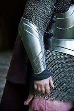 Pair of bracers Elven armor elf fantasy warrior larp Steel Silver Arm protection picture