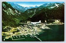 Postcard Clipper Airplane Over Juneau Alaska Aerial View picture