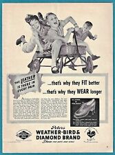 1941 PETERS WEATHER-BIRD CHILDREN'S SHOES AD ~ ALL LEATHER IN THE VITAL PARTS picture