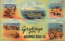 Greetings From Jacksonville Florida FL Multiview Vintage Postcard picture