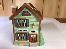 1991 National Rennoc Christmas “Doctor” House No Light,  Village Address Painted picture