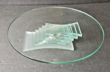 PartyLite Stratus Tiered Raised Plate Heavy Glass No Box picture