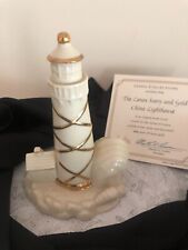 Lenox Ivory & 24 karat gold China LIghthouse - 5 inches in height picture