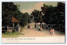 New Castle Pennsylvania PA Postcard Main Walk Cascade Park Gazebo Scene c1905's picture