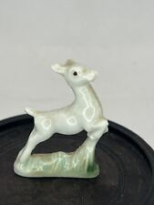 Wade Leaping White Fawn on Green Grass 1950s Marked Wade Made In England - chip picture
