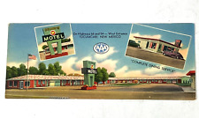 Route 66 Golden W Motel Tucumcari New Mexico Panoramic Postcard Vintage picture