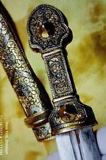 RARE ANTIQUEPRINCELY FAMILY DAGGER17/18th.CENTURY.STER.SILVER & 24K.GOLD COVER picture