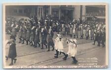 RPPC PORTLAND, OR ~ ROSE FESTIVAL PARADE Chinese Children Flags 1910s Postcard picture