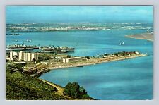 San Diego CA-California, San Diego Bay, Cabrillo Natl Monument, Vintage Postcard picture