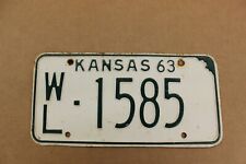 vintage 1963 Wilson County Kansas license plate #1585 picture