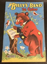 Vintage BILLY'S BAND TO COLOR  Early 1960's Saalfield Artcraft picture
