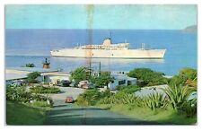 1950s/60s M/S Victoria, Incres Line Cruise Ship at St. Thomas USVI Postcard picture