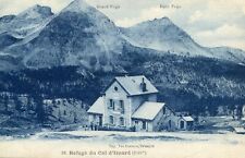 France Refuge du Col d'Izoard Cervières old blue tone cachet postcard picture