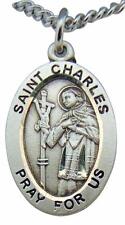 Saint Charles Oval Sterling Silver 7/8