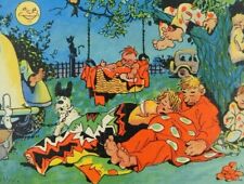 We Are Enjoying Outside Accommodations Cartoon Comic Linen Vintage Postcard picture