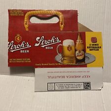 Vintage Stroh’s Beer 6 Pack Cardboard Bottle Carrier New 12 OZ VTG 70s 80s picture