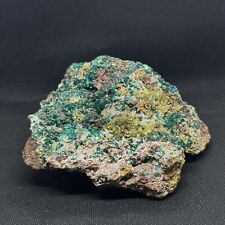 Blue Green DIOPTASE Crystals with Duftite in matrix from CONGO 697g - US SELLER picture