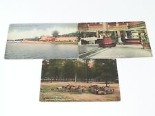 3 Vintage Bay City Michigan Postcards Wenonah Hotel Deer Park Bath House picture