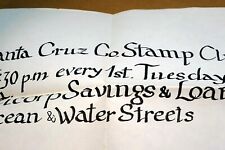 Santa Cruz Stamp Club Sign advertisement Add picture