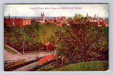 St Paul MN-Minnesota, Scenic Views of St Paul from Hill, Vintage Postcard picture