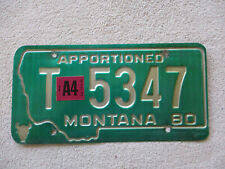 1980 Montana Apportioned Trailer License Plate # T 5347 picture