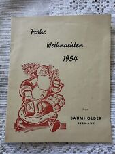 Vintage 1950s Germany Christmas Santa Photo Card 1954 picture