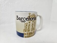 Starbucks Barcelona Cup Mug Coffee Tea Ceramic White 2015 16 oz Rare Collectible picture