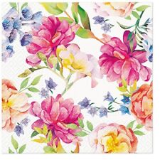 Paper Luncheon Decoupage Napkins Pink Peonies Spring Garden - Pack of 20 pcs picture