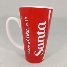 Coca Cola Company Tall Coffee Cup Mug Red Share a Coke with Santa Christmas picture