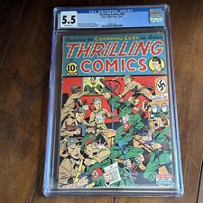Thrilling Comics #45 (1944) - WW2 Hitler Alex Schomburg Cover - CGC 5.5 picture