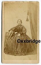 ELEGANT CRINOLINE HOOP DRESS Civil War Era Woman Photo Southern Bell GWTW Gown picture
