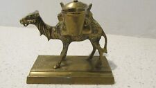 Brass Mid Century Camel w/2 Baskets to hold Thimble/Matches picture