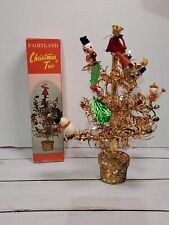 VTG DAN-DEE Fairyland Japan Christmas Tree in Original Box Gold Tone picture