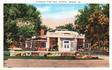 Postcard KS Wichita Kansas Riverside Park Zoo Linen Antique Vintage PC H417 picture
